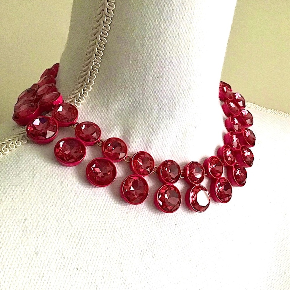 J.CREW Crystals Gemstones Statement Necklace New With Tag - Picture 3 of 7